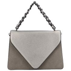 Maria C. Luxusní dámská koženková kabelka Trinida , stříbrná