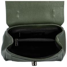 Delami Vera Pelle Luxusní dámská kožená kabelka do ruky Lúthien, tmavě zelená