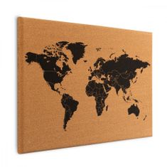 Allboards korková nástěnka mapa světa 60 x 40 cm,TK64_MAP