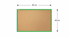 Allboards ALLBOARDS,Korková nástěnka v barevném dřevěném rámu 90x60 cm – Zelená,TK96G