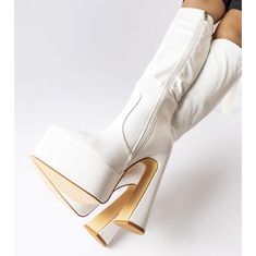 Bílé boty s pevným jehlovým podpatkem velikost 40