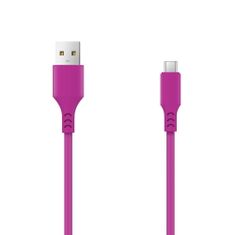 setty. USB- microUSB kabel 1,0 m 2A Magenta - purpurová (GSM108862)