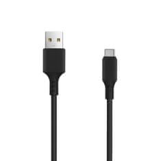 setty. USB - USB-C kabel 1,0 m 2A, černá (GSM109587)