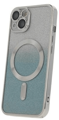 Levně Forever Silikonové TPU pouzdro Mag Glitter Chrome pro iPhone 15 stříbrné (TPUAPIP15MGCTFOSI)