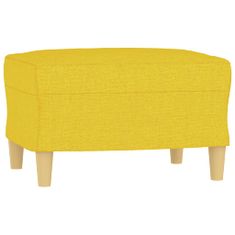 shumee 3dílná sedací souprava s polštáři světle žlutá textil