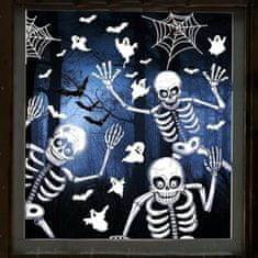 HOME & MARKER® Nálepky na okna pro Halloween | SPOOKCLINGS Skeleton