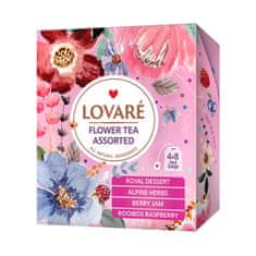LOVARÉ Flower Tea Assorted, kolekce čajů (32 sáčků)