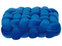 Beliani Dekorativní polštář uzel 30 x 30 cm modrý SIRALI
