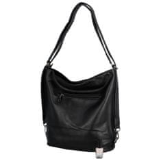 Romina & Co. Bags Módní dámský koženkový kabelko-batoh Flora, černá