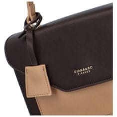 DIANA & CO Luxusní kabelka do ruky Asuka, tmavě hnědá