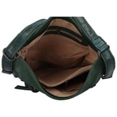 Módní dámský koženkový kabelko-batoh Flora, zelená