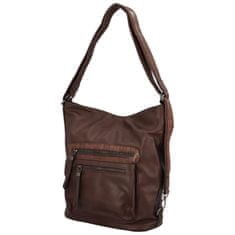 Romina & Co. Bags Módní dámský koženkový kabelko-batoh Flora, coffee