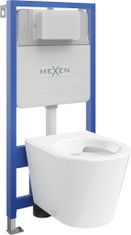 Mexen Wc předstěnová instalační sada fenix slim s mísou wc rico, bílá (6103372XX00)