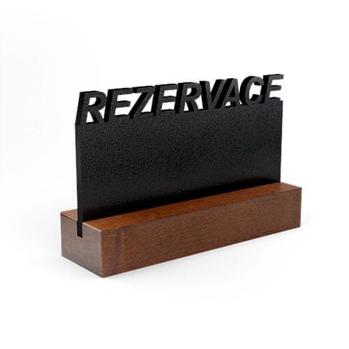 Allboards Černá křídová oboustranná tabule na stůl - REZERVACE sada 4 ks se stojany,KPL-RE4-CZ