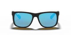 Ray-Ban Ray-Ban Unisex Justin Black Rubber/Green Mirror Blue sluneční brýle