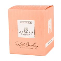 AROMKA Přírodní vonná svíčka sójová - AROMKA - Limitovaná edice - Whiskovka, 250 ml - Květ Bavlny