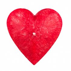 AROMKA Přírodní vonná svíčka palmová - AROMKA - Valentýnské Srdce Hladké - Růže Barevný: Červená
