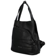 Coveri WORLD Designový dámský koženkový batůžek/taška Armand, černá