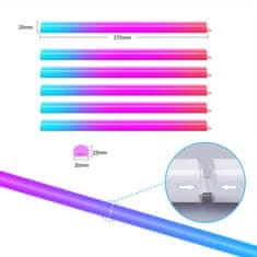 LED RGB WIFI Tuya 6x 40cm modulární nástěnné svítidlo