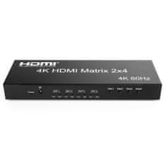 HDMI matice 2/4 Spacetronik SPH-M24 V2 4K 60Hz