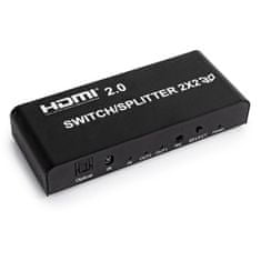 HDMI matice 2/2 Spacetronik SPH-M221 4K 60Hz