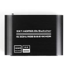 Slučovač HDMI 3x1 SPH-S1033 4K 60Hz