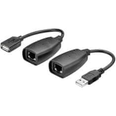 Goobay USB na LAN CAT 5e/6/6A Extender až 40m