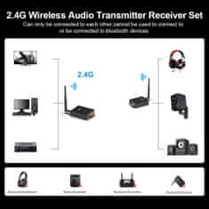 Bezdrátový audio extender RT5066 2,4GHz 100m