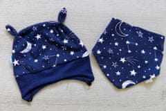 Amalka Bavlněná čepička Galaxie + šátek na krk v.56-86