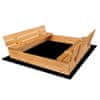 Dřevěné pískoviště s lavičkami impregnované 150cm