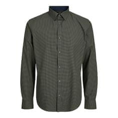 Jack&Jones Pánská košile JPRBLABELFAST Comfort Fit 12239027 Olive Night (Velikost S)