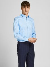 Jack&Jones Pánská košile JJPRPARMA Slim Fit 12097662 Cashmere Blue (Velikost L)