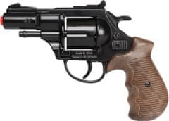 Gonher Policejní revolver Gold colection černý kovový 12 ran