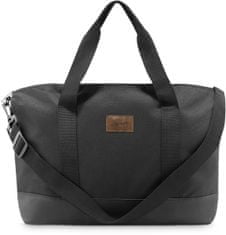 ZAGATTO Cestovní taška do letadla černá, příruční zavazadlo s nastavitelným ramenním popruhem, zapínání na pevný zip, funkční a pohodlná cestovní taška pro ženy a muže, 30x40x16 / ZG823