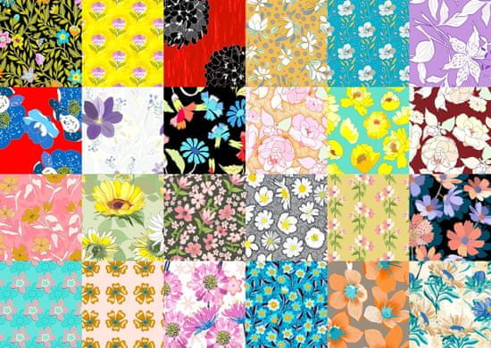 ENJOY Puzzle Květinové vzory 1000 dílků