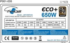 Eurocase Zdroj Eurocase Eco+ 650W 80+BRONZE