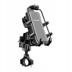 Korbi Motocyklový držák telefonu na kolo, držák na řídítka, rotace o 360 stupňů, Gub P60