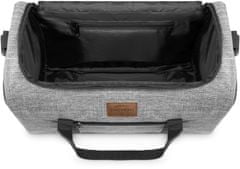 ZAGATTO Cestovní taška šedá do letadla 40x20x25 dámská pánská, objem 20 litrů, pohodlné rukojeti a nastavitelný ramenní popruh, má ochranné nožičky, lze nasadit na rukojeť cestovního kufru / ZG836