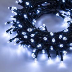AUR Venkovní LED vánoční řetěz - studená bílá, 30m, 300 LED