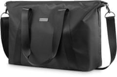 Dámská kabelka velká černá taška přes rameno, formát A4, dvě délky popruhu: 120 cm a 35 cm, jedna přihrádka a dvě kapsy, podšívka odolná proti ušpinění, taška má tuhé dno, 30x41x16 / ZG814