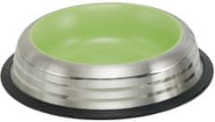 Nobby Kvalitní miska pro psy z nerezové oceli s pogumovaným vnitřkem - zelená 0,45 l