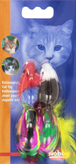 Nobby Hračka pro kočky Plyšová hračka pro kočky Myš s catnipem 5cm