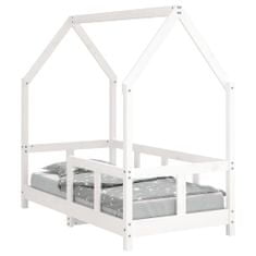 Vidaxl Dětská postel bílá 70 x 140 cm masivní borové dřevo