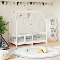 Vidaxl Dětská postel bílá 70 x 140 cm masivní borové dřevo