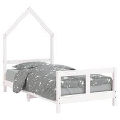 Greatstore Dětská postel bílá 80 x 160 cm masivní borové dřevo