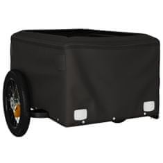 Vidaxl Přívěsný vozík za kolo černý a modrý 30 kg železo