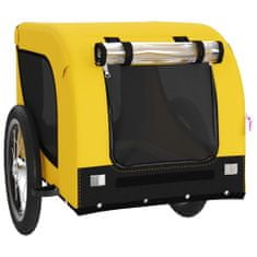 Petromila Vozík za kolo pro psa žlutý a černý oxfordská tkanina a železo