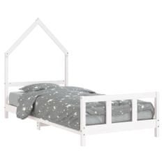 Greatstore Dětská postel bílá 90 x 190 cm masivní borové dřevo