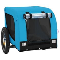 Vidaxl Vozík za kolo pro psa modrý a černý oxfordská tkanina a železo