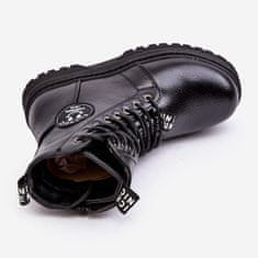 Dětské zateplené boty Trappers Black velikost 32